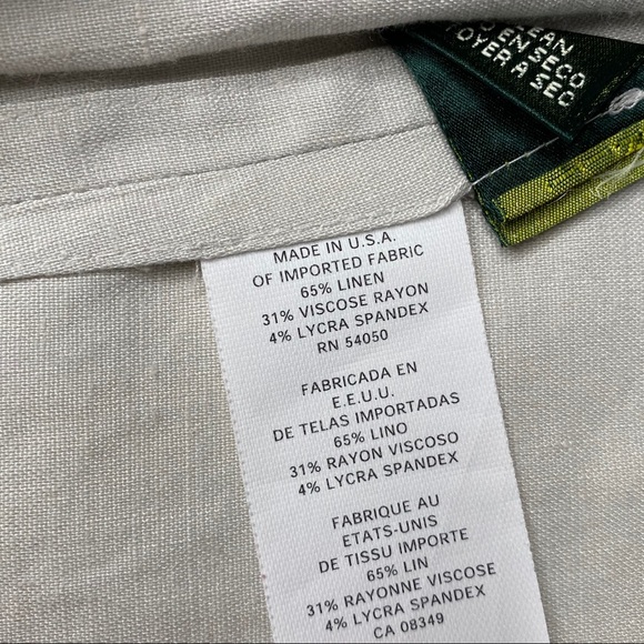 Lauren Ralph Lauren Linen Blazer Beige Women’s 10 - Picture 5 of 8